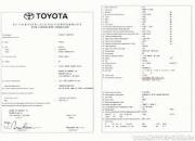 Toyota certificate of conformity